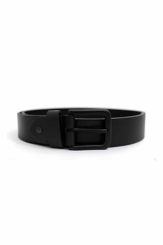 Slim 1.3 cm Leather Belt-Black1